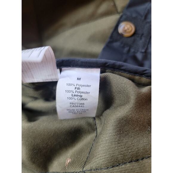 J Crew Quilted Vest Women's Sz Medium Outdoor Camping Layered Black Green - Picture 9 of 9